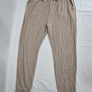 Abercrombie & Fitch Ribbed Knit Pants in Light Brown